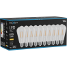 Mexen Vintis 10x kvēlspuldze LED E27, ST64, 4W, silta - 2700K, 470 lm, caurspīdīga - L152-E27-0427-00x10