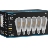 Mexen Vintis 6x LED filament spuldze E27, ST64, 4W, Silta - 2700K, 300 lm, dūmakaina - L152-E27-0427-70x06
