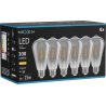 Mexen Vintis 6x LED-filamentlampa E27, ST64, 4W, Varm - 2700K, 300 lm, rök - L152-E27-0427-70x06