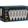 Mexen Vintis 6x LED-gloeilamp filament E27, ST64, 6W, Warm - 2200K, 450 lm, smoke - L152-E27-0622-70x06
