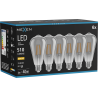 Mexen Vintis 6x Ampoule filament LED E27, ST64, 6W, Chaude - 2700K, 510 lm, fumée - L152-E27-0627-70x06