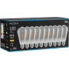Mexen Vintis 10x LED filament žarnica E27, ST64, 6W, Topla - 2700K, 510 lm, dimljena - L152-E27-0627-70x10