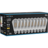 Mexen Vintis 10x LED-filamentlampa E27, ST64, 6W, Varm - 2700K, 510 lm, rökig - L152-E27-0627-70x10