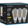 Mexen Vintis 3x LED filament žarulja E27, ST64, 8W, Topla - 2200K, 600 lm, dimno - L152-E27-0822-70x03