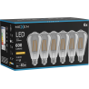 Mexen Vintis 6x LED filament lamp E27, ST64, 8W, Warm - 2200K, 600 lm, smoke - L152-E27-0822-70x06