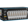 Mexen Vintis 10x Lampadina a filamento LED E27, ST64, 8W, Calda - 2200K, 600 lm, smoke - L152-E27-0822-70x10
