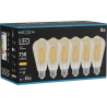 Mexen Vintis 6x LED filamenta spuldze E27, ST64, 8W, Silta - 2700K, 750 lm, dzintara - L152-E27-0827-50x06