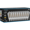 Mexen Vintis 10x Lampadina a filamento LED E27, ST64, 8W, Calda - 2700K, 680 lm, fumé - L152-E27-0827-70x10