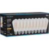 Mexen Vintis 10x Filamenta LED spuldze E27, ST64, 10W, Silta - 2200K, 1320 lm, caurspīdīga - L152-E27-1022-00x10