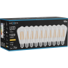 Mexen Vintis 10x Lampadina a filamento LED E27, ST64, 10W, Calda - 2200K, 1320 lm, trasparente - L152-E27-1022-00x10