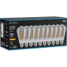 Mexen Vintis 10x LED-filamentlampa E27, ST64, 10W, Varm - 2200K, 780 lm, rökfärgad - L152-E27-1022-70x10