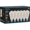 Mexen Vintis 6x LED spuldze ar pavedienu E27, ST64, 10W, Silta - 2700K, 1320 lm, caurspīdīga - L152-E27-1027-00x06