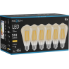 Mexen Vintis 6x LED filamentlamp E27, ST64, 10W, Warm - 2700K, 910 lm, amber - L152-E27-1027-50x06