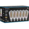 Mexen Vintis 6x Λάμπα νήματος LED E27, ST64, 10W, Θερμό - 2700K, 780 lm, καπνού - L152-E27-1027-70x06