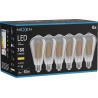 Mexen Vintis 6x LED filamentlampa E27, ST64, 10W, Varm - 2700K, 780 lm, rök - L152-E27-1027-70x06