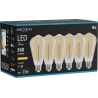 Mexen Vintis 6x LED spirāles kvēldiega spuldze E27, ST64, 4W, Silta - 2200K, 360 lm, dzintars - L162-E27-0422-50x06