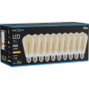 Mexen Vintis 10x LED E27 spirālveida vītņota kvēldiega spuldze, ST64, 4W, Silta - 2200K, 360 lm, dzintars