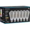 Mexen Vintis 6x LED spirāles kvēldiega spuldze E27, ST64, 4W, Silta - 2200K, 220 lm, dūmu - L162-E27-0422-70x06
