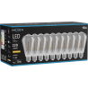 Mexen Vintis 10x LED-filamentspiral glödlampa E27, ST64, 4W, Varm - 2200K, 220 lm, rökfärgad - L162-E27-0422-70x10