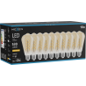 Mexen Vintis 10x LED filament spiralglödlampa E27, ST64, 6W, Varm - 2200K, 530 lm, bärnsten - L162-E27-0622-50x10