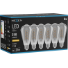 Mexen Vintis 6x Filamenta spirāles LED spuldze E27, ST64, 6W, Silta - 2200K, 350 lm, dūmu - L162-E27-0622-70x06