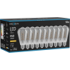 Mexen Vintis 10x LED-glödlampa spiral E27, ST64, 6W, Varm - 2200K, 350 lm, rökfärgad - L162-E27-0622-70x10