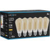 Mexen Vintis 6x LED kvēlspuldze spirāle E27, ST64, 6W, Silta - 2700K, 530 lm, dzintars - L162-E27-0627-50x06