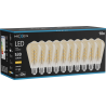 Mexen Vintis 10x LED spuldze ar spirāles pavedienu, E27, ST64, 6W, Silta - 2700K, 530 lm, dzintaraina - L162-E27-0627-50x10