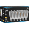 Mexen Vintis 6x Filament Spiral LED Bulb E27, ST64, 6W, Warm - 2700K, 510 lm, smoke - L162-E27-0627-70x06