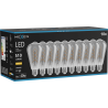 Mexen Vintis 10x LED filament spiraal gloeilamp E27, ST64, 6W, Warm - 2700K, 510 lm, smoke - L162-E27-0627-70x10