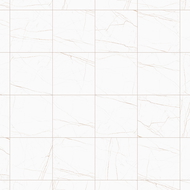 Mexen Dicta White glazed rectified porcelain stoneware G1, floor-wall tile 60 x 60 cm, carving - TL408-060-060-02