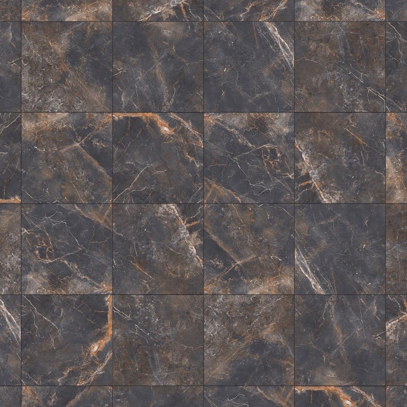 Mexen Visby Black glazed rectified gres G1, floor-wall tile 60 x 60 cm, carving - TL428-060-060-02