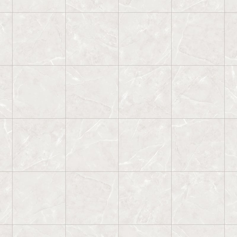 Mexen Boca Bianco glazed porcelain rectified G1, floor and wall tile 60 x 60 cm, gloss - TL102-060-060-00