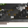 Mexen Gaspar 1.5-bowl granite sink with drainer and Rita kitchen tap, black speckled - 6507-76-670300-50