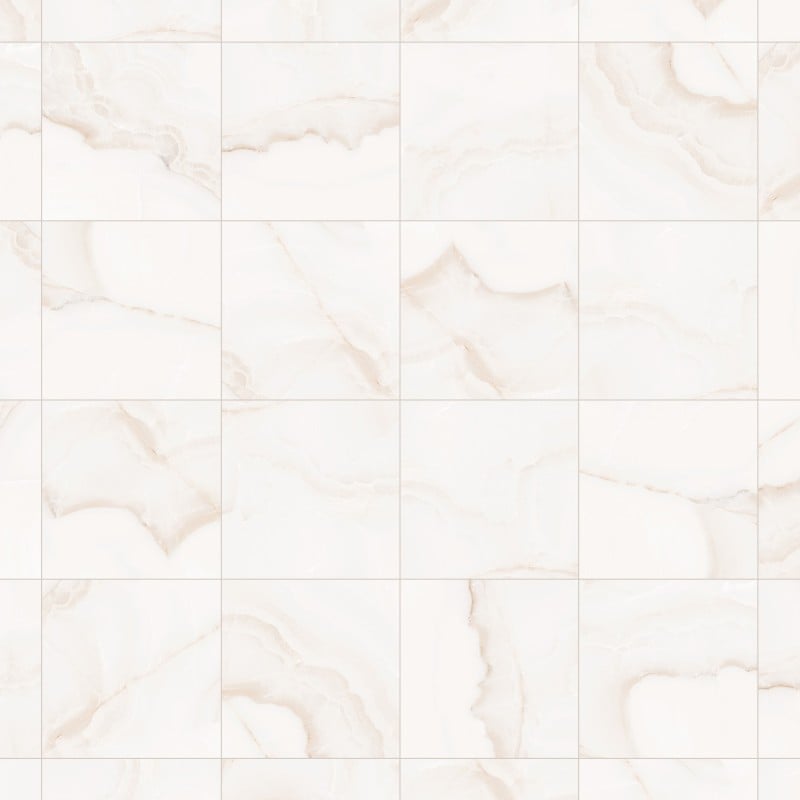 Mexen Onyx White gres szkliwiony rekt. G1, płytka podłogowo-ścienna 60 x 60 cm, połysk - TL106-060-060-01