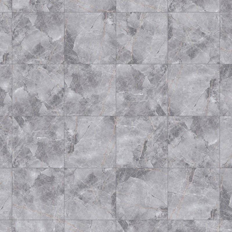 Mexen Eternity Grauer, glasierter rektifizierter Gres G1, Boden- und Wandfliese 60 x 60 cm, glänzend - TL112-060-060-01