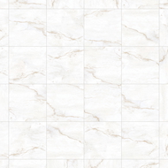Mexen Brakel White glazed rectified porcelain tile G1, floor-wall tile 60 x 60 cm, glossy - TL110-060-060-01