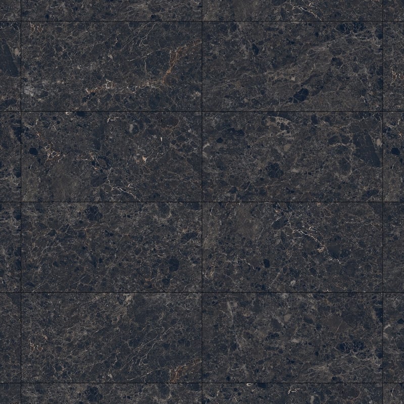 Mexen Slik Emperador Black Glazed Rectified Porcelain Stoneware G1, Floor and Wall Tile 120 x 60 cm, High Gloss