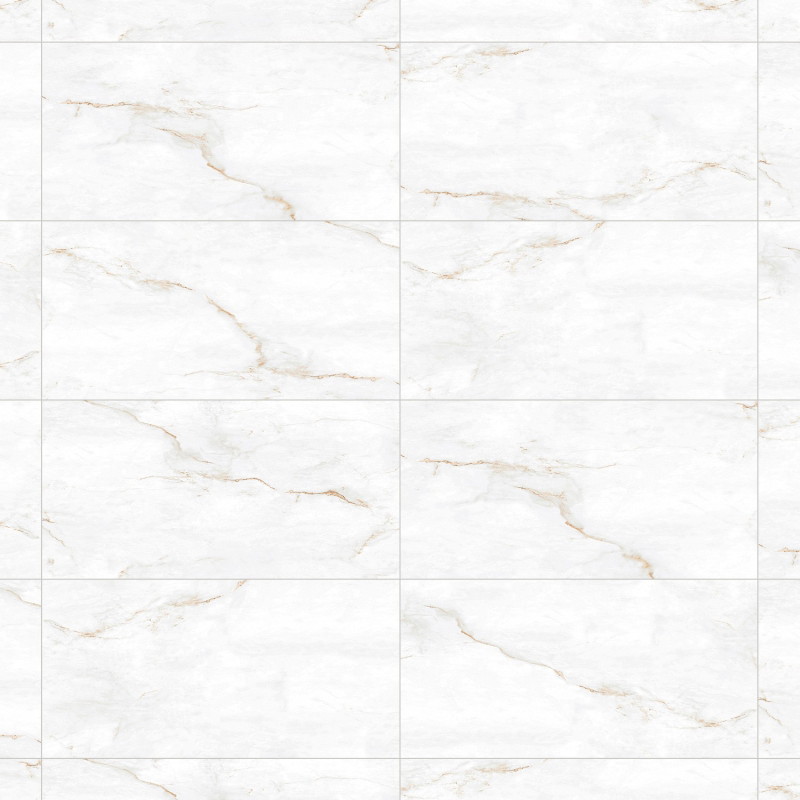 Mexen Brakel White Glazed Rectified Porcelain, Floor and Wall Tile 120 x 60 cm, Glossy - TL110-120-060-01