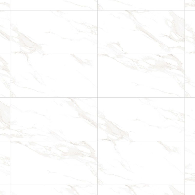 Mexen Luton Revestimento de grés esmaltado Bianco retificado G1, azulejo para piso e parede 120 x 60 cm, polido