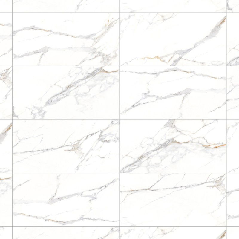 Mexen Agata Blanco gres esmaltado rect. G1, azulejo para suelo y pared 120 x 60 cm, brillo - TL144-120-060-00