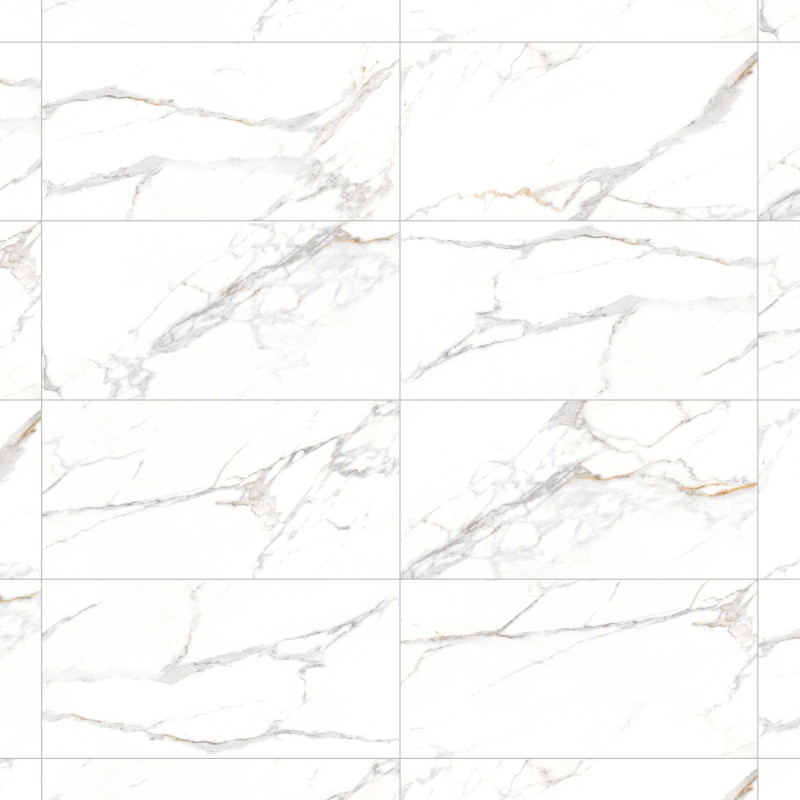 Mexen Agata Gres bianco smaltato rett. G1, piastrella pavimento-parete 120 x 60 cm, lucido - TL144-120-060-00
