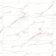 Mexen Agata White glazed rectified porcelain floor and wall tile 120 x 60 cm, gloss - TL144-120-060-00