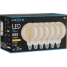Mexen Vintis 6x Lampadina filament LED E27, G125, 4W, Calda - 2200K, 400 lm, ambra - L158-E27-0422-50x06