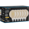Mexen Vintis 6x Ampoule filament LED E27, G125, 6W, Chaude - 2200K, 600 lm, ambre - L158-E27-0622-50x06