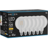 Mexen Vintis 6x LED kvēldiega spuldze E27, G125, 6W, Silta - 2700K, 720 lm, caurspīdīga - L158-E27-0627-00x06