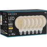 Mexen Vintis 6x LED filamentlampa E27, G125, 6W, Varm - 2700K, 600 lm, amber - L158-E27-0627-50x06