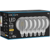 Mexen Vintis 6x Λάμπα νήματος LED E27, G125, 6W, Ζεστό - 2700K, 510 lm, καπνιστή - L158-E27-0627-70x06