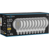Mexen Vintis 10x lampadina a filamento LED E27, G125, 6W, Calda - 2700K, 510 lm, smoke - L158-E27-0627-70x10