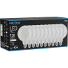 Mexen Vintis 10x LED kvēldiega spuldze E27, G125, 6W, Neitrāla - 4000K, 720 lm, caurspīdīga - L158-E27-0640-00x10